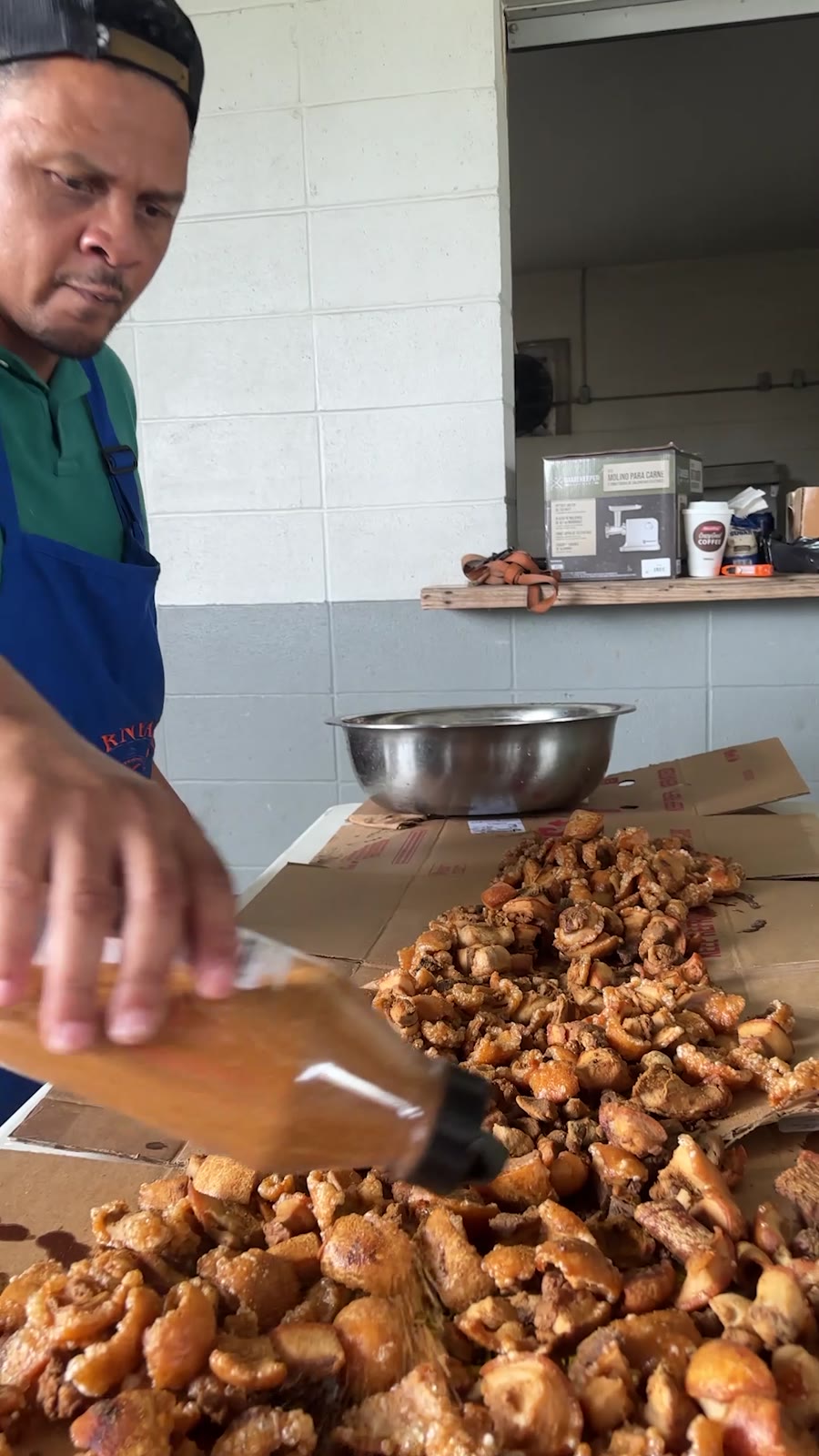 Cracklins at the DeClouet boucherie