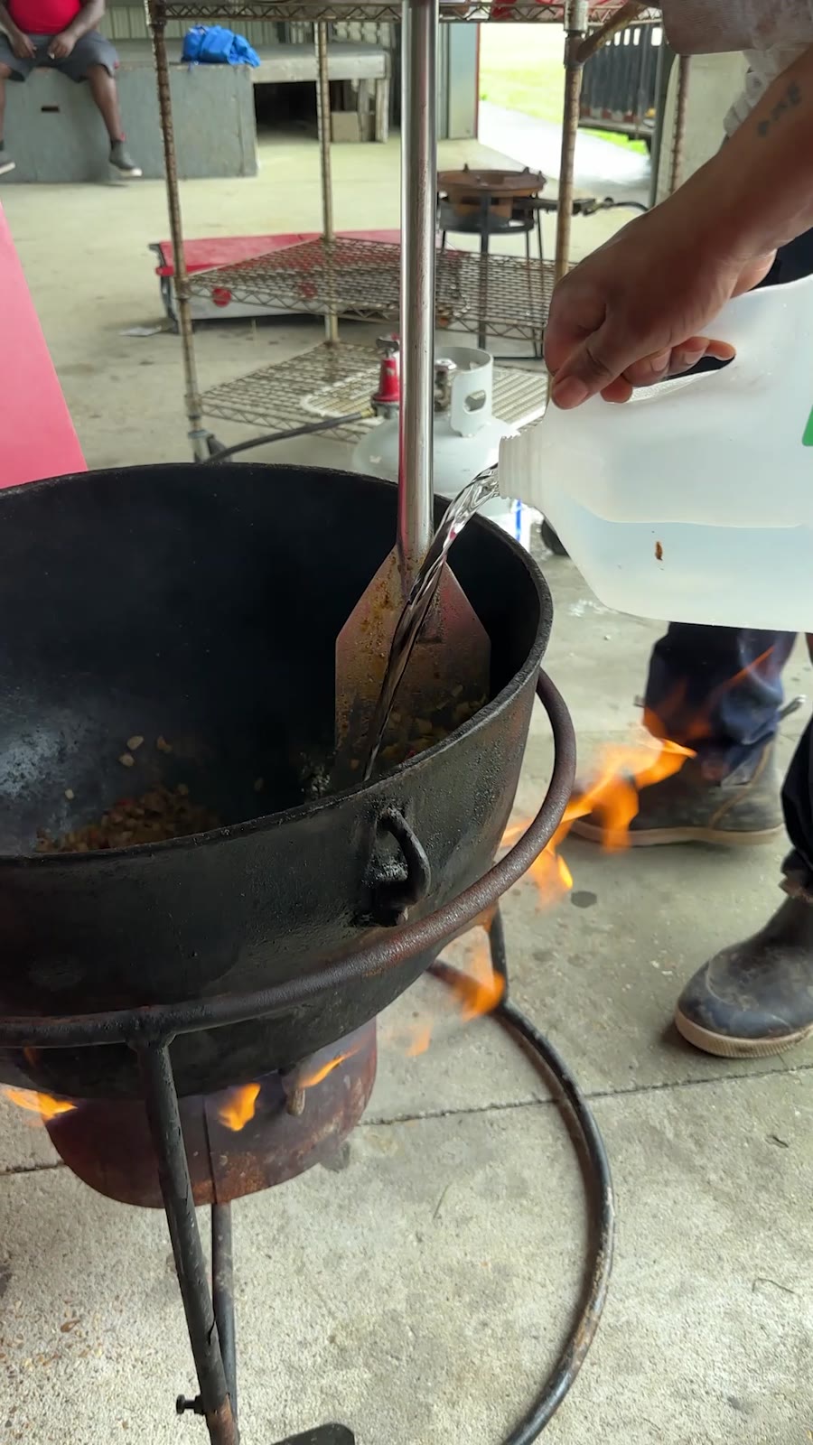 The pot over the fire